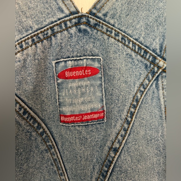 Vintage 90s Y2K Bluenotes high waisted denim overall shorts - Picture 2 of 5